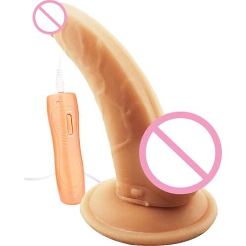 10 Vibration Faked Dildos Real Feel Cocks With Sucker Sex Toys Vagina Massage Sticker Bending Penis G-spot Clitoris Bullet Eggs