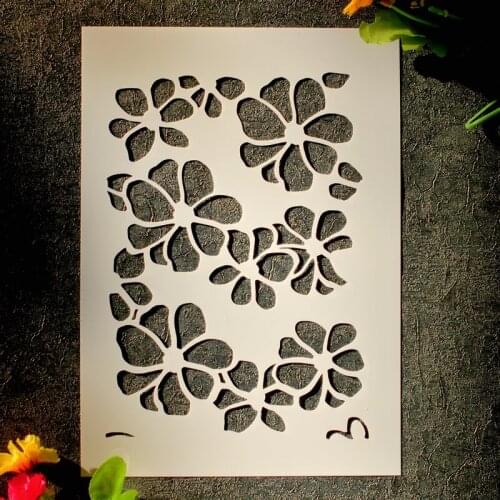 Flowers Scrapbooking tool card DIY album masking spray painted template drawing stencils laser cut templates KW8011201