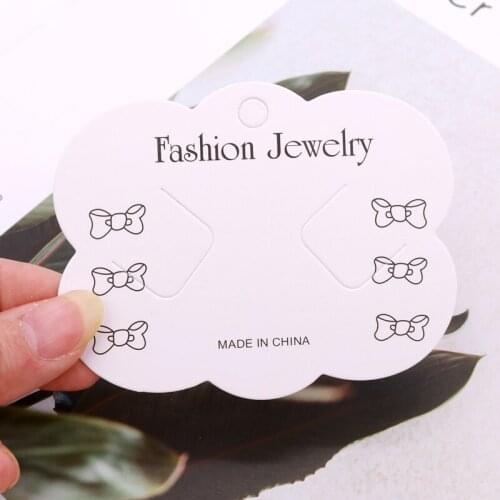 Hotsale 100pcs/lot Lacework Printing Bow Hairpin Paper Cards 6.9x8.8cm Fashion Handmade DIY Hair Clip Jewelry Display Cards