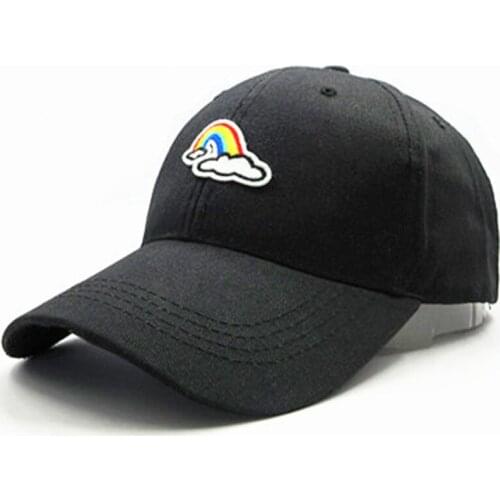 Rainbow embroidery cotton Casquette Baseball Cap hip-hop cap Adjustable Snapback Hats for kids men women 281