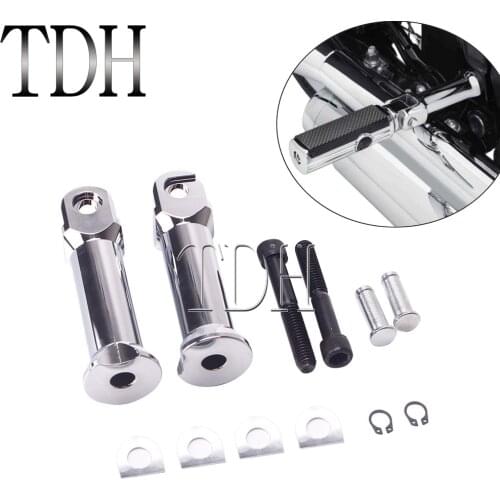Chrome Rear Passenger Footpeg Foot Peg Support Mount Clevis Set For Harley Softail FLSL FLSB FLHC FLDE FXBB FXLR FXST 08-21