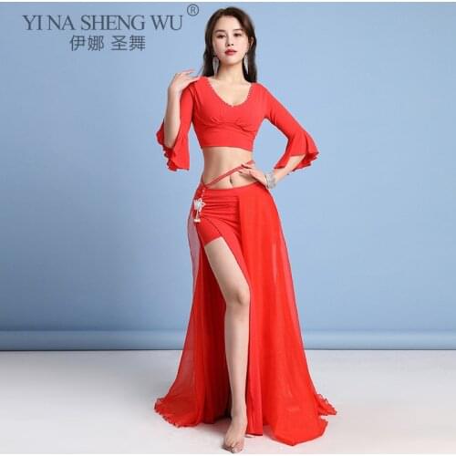 Belly Dance Costume Female Elegant Long Skirt Goddess Oriental Dance Training Suit For Women Bellydancing Performance Clothing