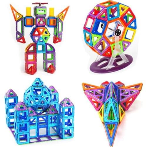 4pcs/lot Big Size Magnetic Blocks Magnetic Designer constructor Set Model Building Toy Magnets Educational Toys For Children