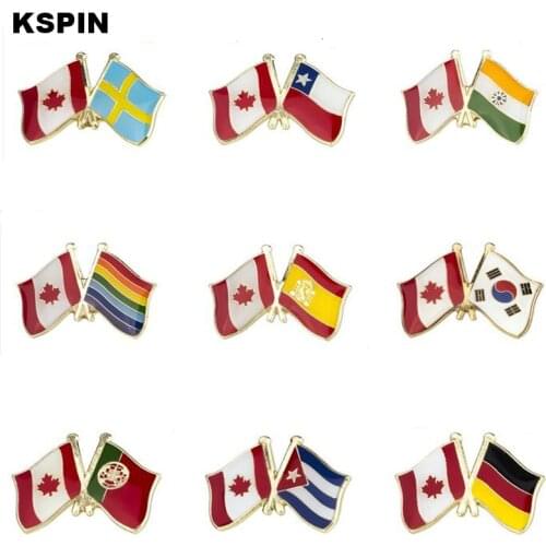 Metal Flag Pin Canada Friendship Flag Badges for Coat Jacket Brooch on The Collar of the Shirt Jewellry Gift