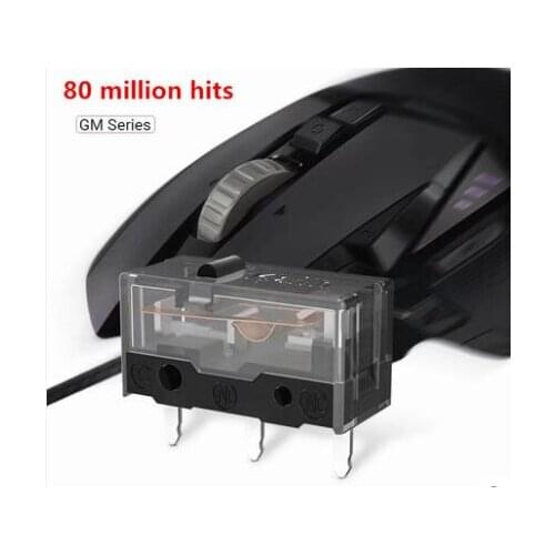 Micro Switch 3pcs Kailh micro switch 80M life gaming mouse 3 Pin black dot used on computer mice left right button kailh gm Bla