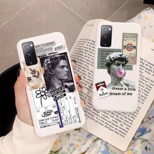 Fashion Art Retro Bar Code Label Matte White TPU Soft Silicone Phone Case For Samsung S21 S21Ultra S21PLUS cover