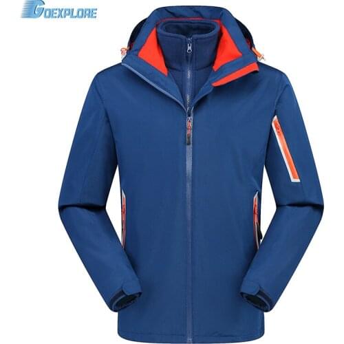 Goexplore Outdoor Sport Jackets Men Thicken Coats Waterproof Windproof windbreaker breathable Winter Hiking camping jacket Male