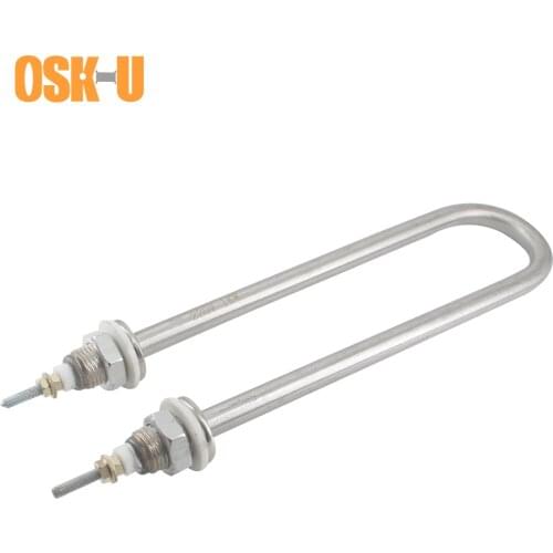 M16 Thread U Shape Heating Element 220V Stainless Steel Single U type Heating Tube for Kitchen Appliance 1KW/1.5KW/2KW/3KW/4KW