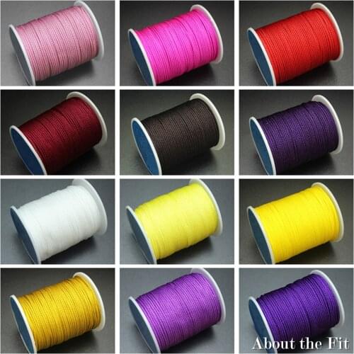 About the Fit Nylon Cords 2mm 30M/Roll Braided Threads DIY String Strap Ropes Beading Bracelet For Jewelry Making Woven Lace