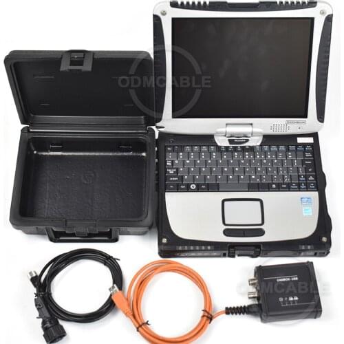 CF19 laptop with heavy duty Forklift Canbox Diagnosis Scanner linde canbox USB with Linde pathfinder software