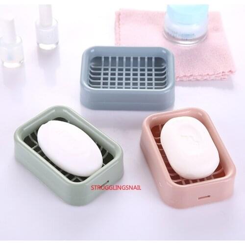 New Bathroom Dish Plate Case Home Shower Travel Hiking Holder Container Soap Box Plastic Soap Box Dispenser Soap Rack