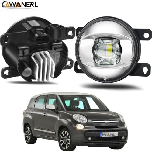 Fog Light Assembly H11 Car Right + Left Side LED Lens Fog Lamp DRL 30W 8000LM 12V For Fiat 500 L4 1.4L 2012 2013 2014 2015