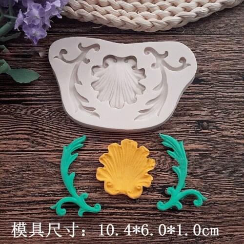 Silicone Mold Fondant Mould Sugar Craft New Baroque Style Cake Decoration Turned Candy Pattern Mould Silica Gel Silicone Rubber