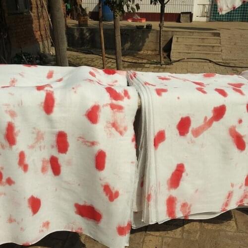 100M Blood Stained Table Cloths Blood Fingerprints Horror Halloween Decorations House Stage Cotton Costumes Gauze Wholesale