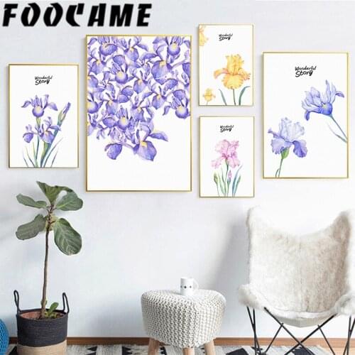 Modern Minimalist Plant Watercolor Flowers Nordic Poster Decoration Picture Wall Art Canvas Painting Print Bedroom Living Room