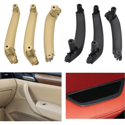 High quality Car ABS Interior Door Handle Door Panel Pull Trim Cover For BMW X3 X4 F25 F26 2010-2017 Black Beige Left/Right