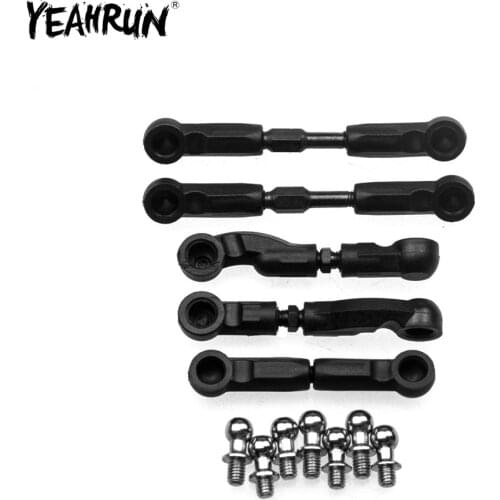 YEAHRUN Metal Hex Ball Head Screw Tie Rod End Connector Set For 1/10 Sakura D4 Racing Drift RC Car Upgrade Parts
