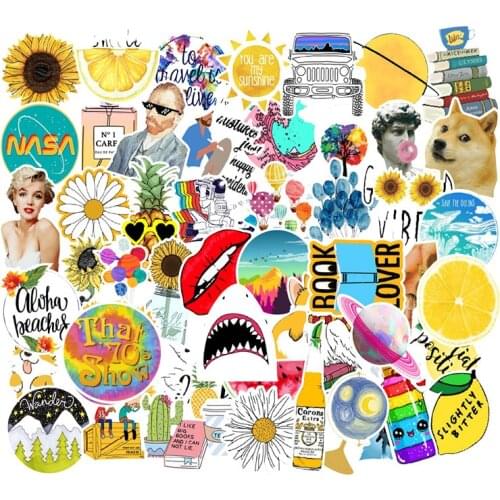 10/30/53PCS fresh summer graffiti stickers trolley case car computer refrigerator waterproof stickers