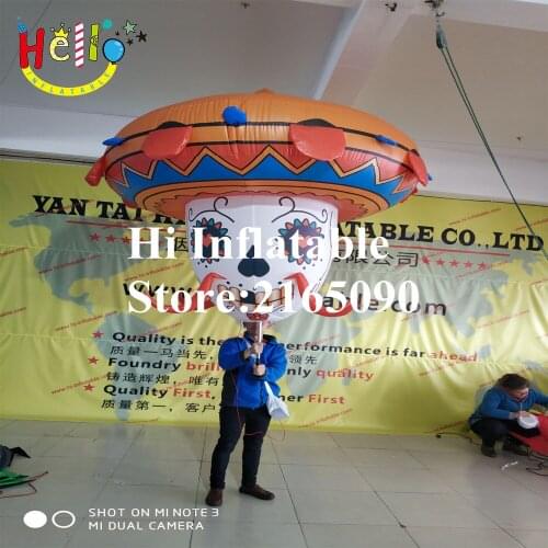 2 m high Halloween parade walking inflatable devil skull ghost man puppet