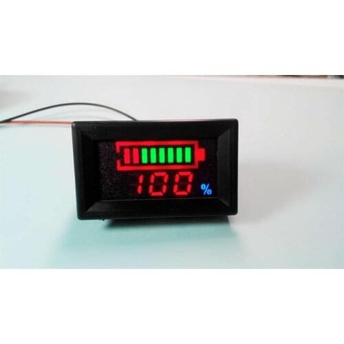 5pcs/lot 12V Acid Lead Batteries Indicator Battery Capacity Digital LED Tester Voltmeter Battery Testers Free Shipping 10001198