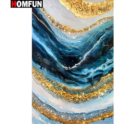 HOMFUN Full Square/Round Drill 5D DIY Diamond Painting "Abstract Line Wave" 3D Diamond Embroidery Cross Stitch Home Decor Gift