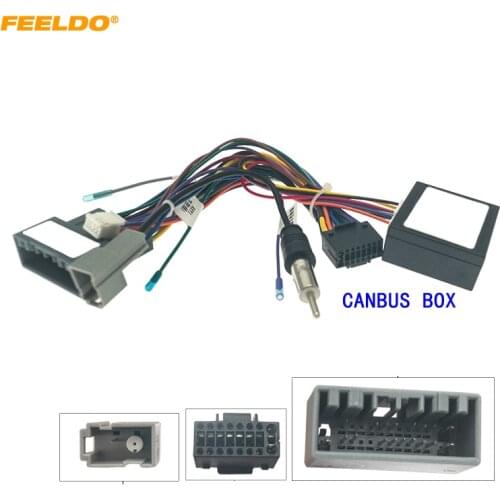 FEELDO Car Audio 16PIN CD/DVD Player Power Calbe Adapter With Canbus Box For Honda Fit 2021 Stereo Plug Wiring Harness #HQ6972