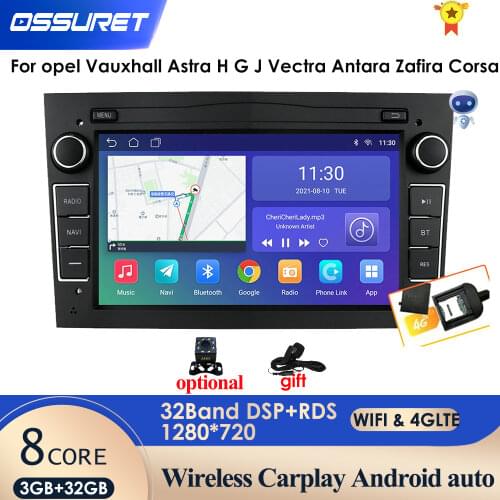 2 DIN Car GPS For opel Vauxhall Astra H G J Vectra Antara Zafira Corsa android 10 Car Multimedia Player Navigation HeadUnit 2+16