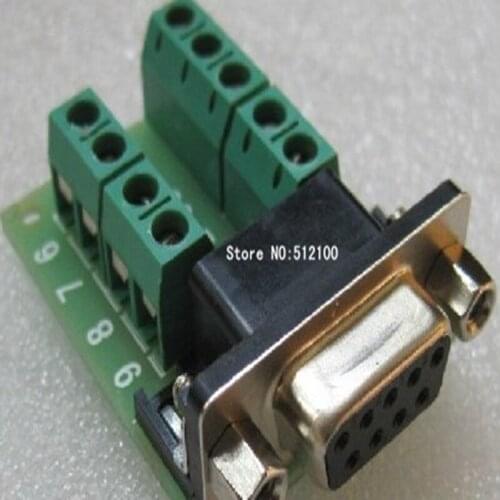Free shipping 10PCS Female head RS232 to terminal, serial port turn terminal,DB9 turn terminal, DR9 connector