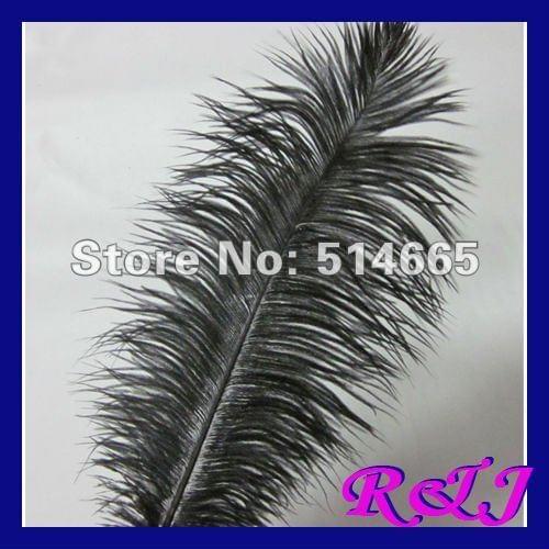 Free shipping Cheap ostrich feather 100pcs 14-16 inches 35-40cm black Ostrich plumage ostrich plume