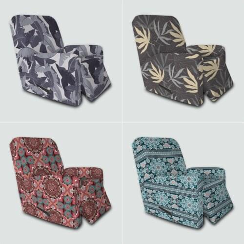 Green Leaves Recliner Sofa Cover Relax Massage Sling Chair Covers Spandex Lounge Single Seat Sofa Slipcover Couch Armchair Cover