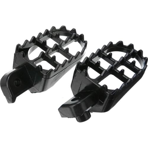 2pcs Black Metal Motorcycle Foot Pegs Rests Pedals Motorcycle Accessories fit for Yamaha PW50 PW80 For Kawasaki KLX 110