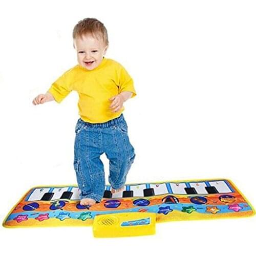 Baby Musical Mat Carpet with 8 Musical Instrument Sounds Play Touch Piano Educational Toys for Kids Gift