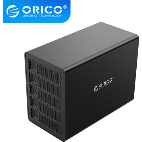 ORICO 35 Series 5 Bay HDD Docking Station Support 80TB capacity,Compatible Disk Type 2.5 and 3.5-inch SATA HDD / SSD,3559U3