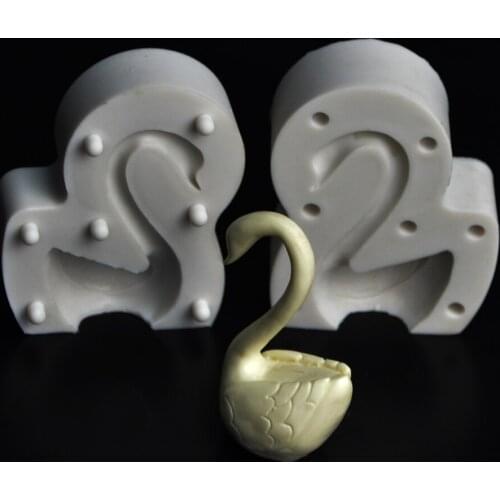 Food Grade Silicone Mold Cake Decoration 3D Swan Fondant Decorating Mould Silicone Handmade Soap Mold