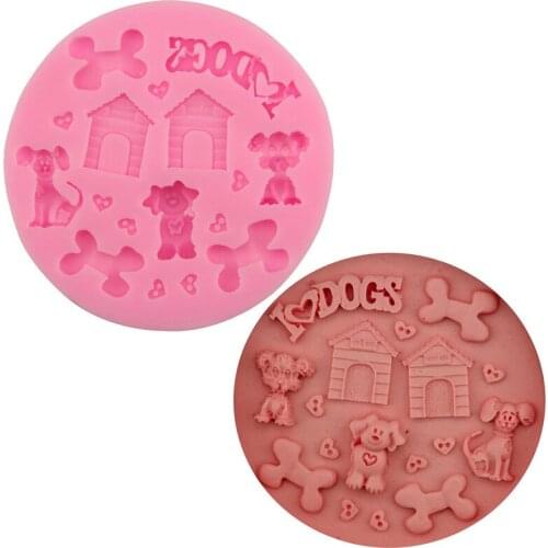 Baking Molds Bone And Dog Silicone Mold Cake Decorating Tools Cookie Cutter Pastry Accessory Kitchen Accessoriess