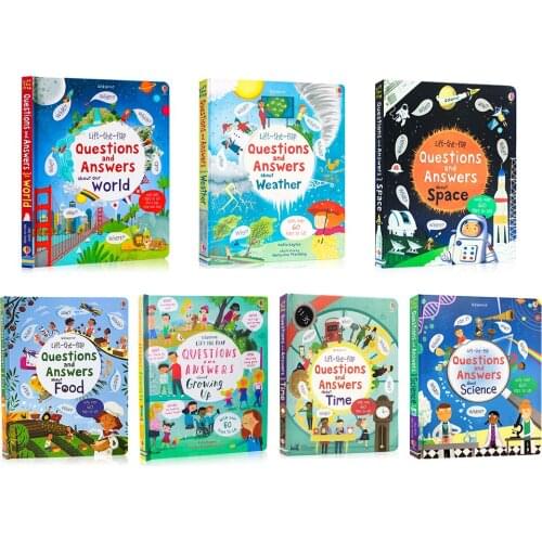 Usborne Lift-the-flap Questions and Answers about Your Body English Educational Picture Books Baby Kids Learning Reading Gift