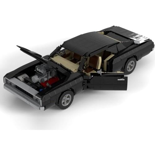 MOC Tangs Speed Car Building Blocks Kit Doms Charger Sports Cars Model Bricks Idea Vehicle Toys For Children Kid Birthday Gift