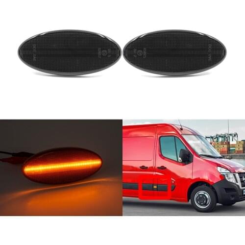 Smoked Amber Led Side Marker Lights Indicators Turn Signal For Nissan NV400 For Opel Movano MK2 For Renault Master MK3 Van