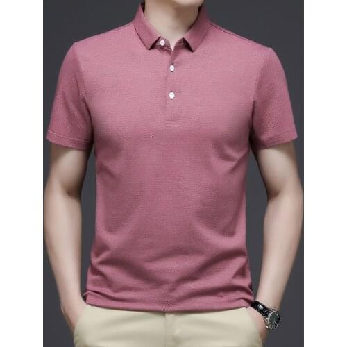 Summer mens clothing, mens POLO shirts, business casual POLO shirts, short-sleeved plus size POLO shirts