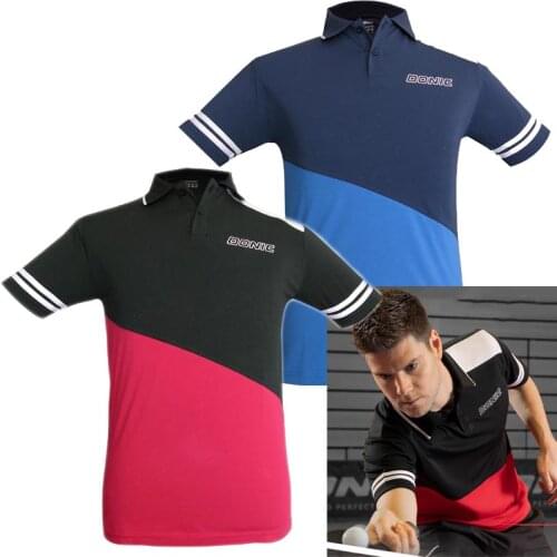 DONIC Summer Sports Short Sleeve Men Women Breathable T-shirt Table Tennis Clothing Badminton Clothing 83697