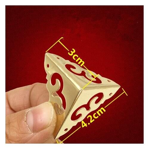 Hardware accessories Corner Brackets Antique copper small angle corner of Chinese furniture accessories copper 4.2CM*3CM