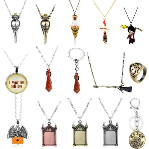 Movie Fashion Jewelry Glass Bottle Pendant Necklace For Women Girls Men Gift Cosplay Costume Prop Accessories
