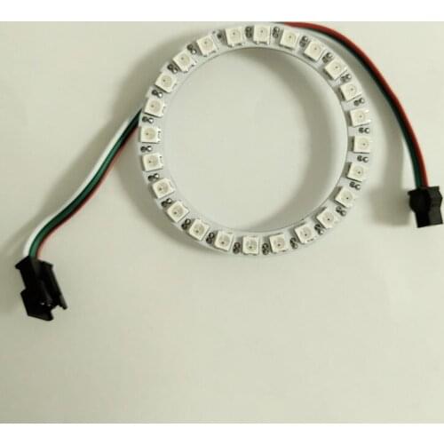 Mokungit 24 Bits 24LEDS ring LEDs SK6812 ring WS2812B ring 5050 RGB LED Ring Light with Integrated Module DC5V