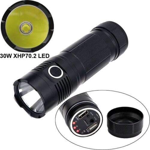 JKK03 XHP70 XHP50 powerful LED Flashlight Power Bank Torch USB Rechargeable 18650 Flashlights high lumen XHP70.2 Hard Light Lamp