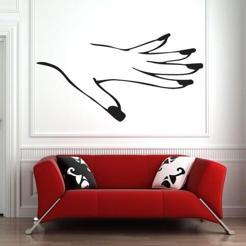 Wall Decal Beauty Salon Window Decals Decor Nail Salon Polish Hand Vinyl Sticker Pattern Wall Stickers Girls Bedroom Art B091