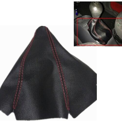 PU Leather Car Manual And Automatic Universally Car Gear Shift Knob Gaiter Boot Cover Shifter Stick Collars Replacement Parts