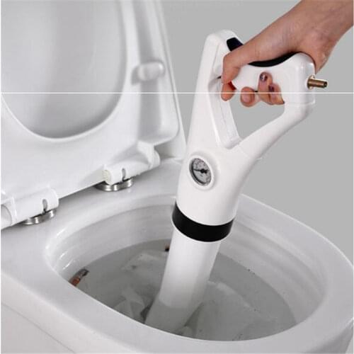 A Gun To Unclog The Toilet Toilet Air Pressure Sewer Vegetable Basin Floor Drain Pipe Unclogger Toilet High-pressure Unclogging