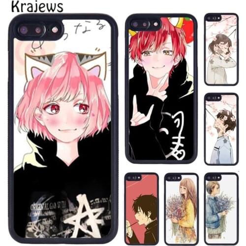Krajews Comics Lovers Couples Matching Cell Phone Case For iPhone X XR XS 11 12 Pro MAX 5 6 7 8 Plus Samsung S5 S6 S7 S8 S9 S10