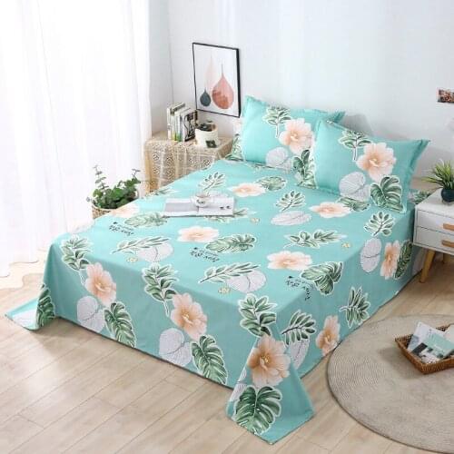 Bed sheet + pillowcase) 3-piece set sheet thickened twill sanding four seasons universal single and double sheet