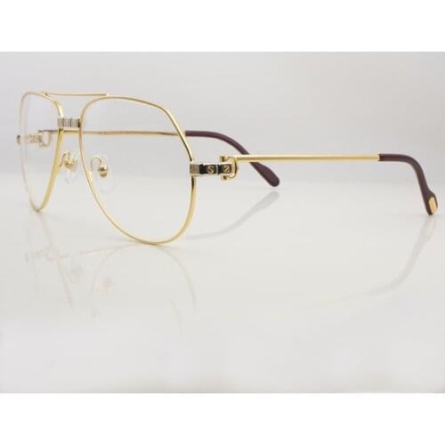 Clear Eye Glasses Frames For Men Transparent Rimless Carter Metal Designer Prescription Glasses Espejuelos Mujer
